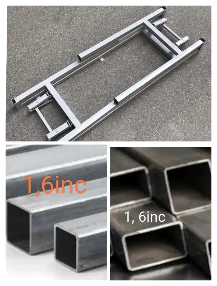 Rangka Meja Bulat Lipat Otomatis