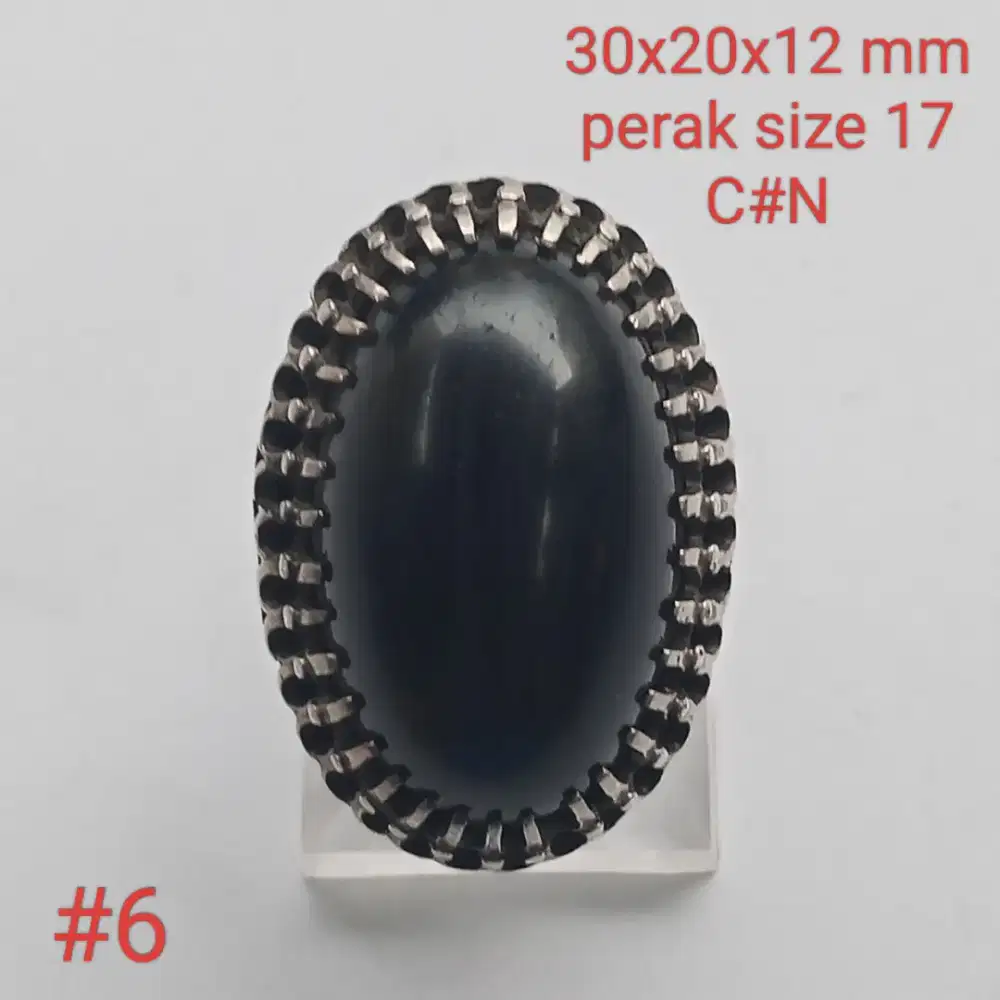 Cincin perak, batu kecubung tanah