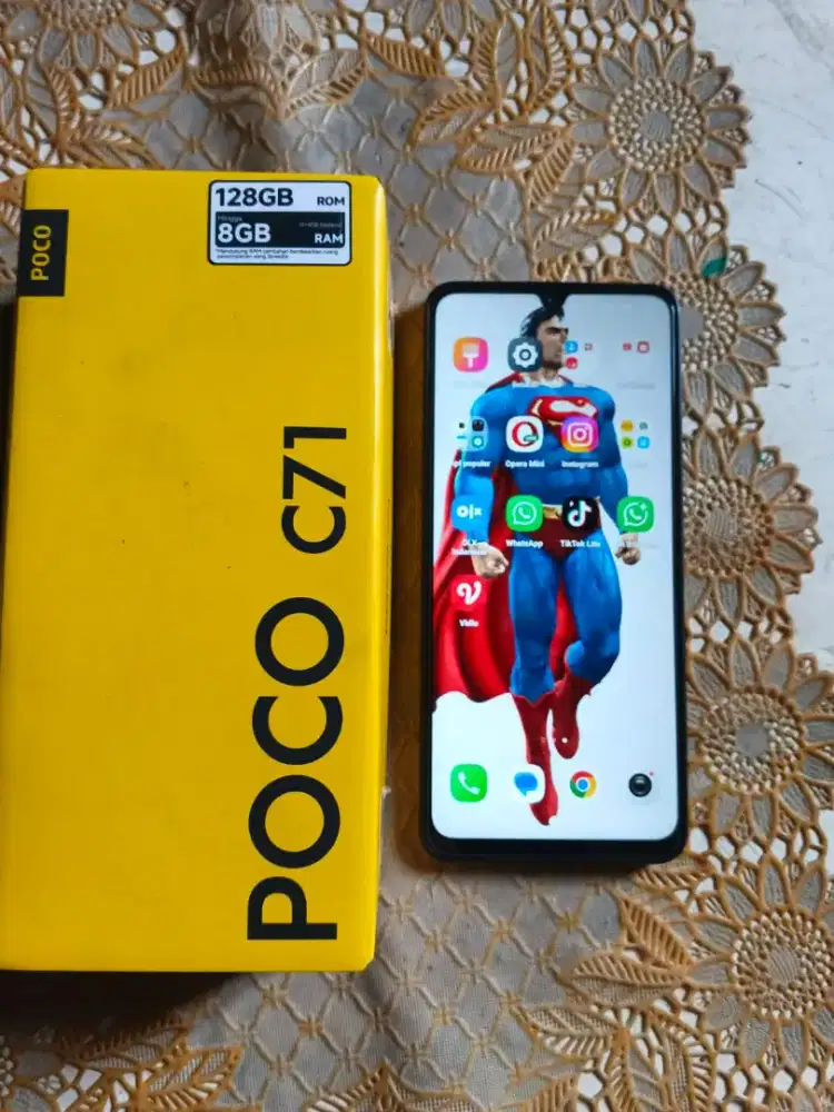 Poco c71(4+4/128gb)fulset android 15 mulus like new net harga