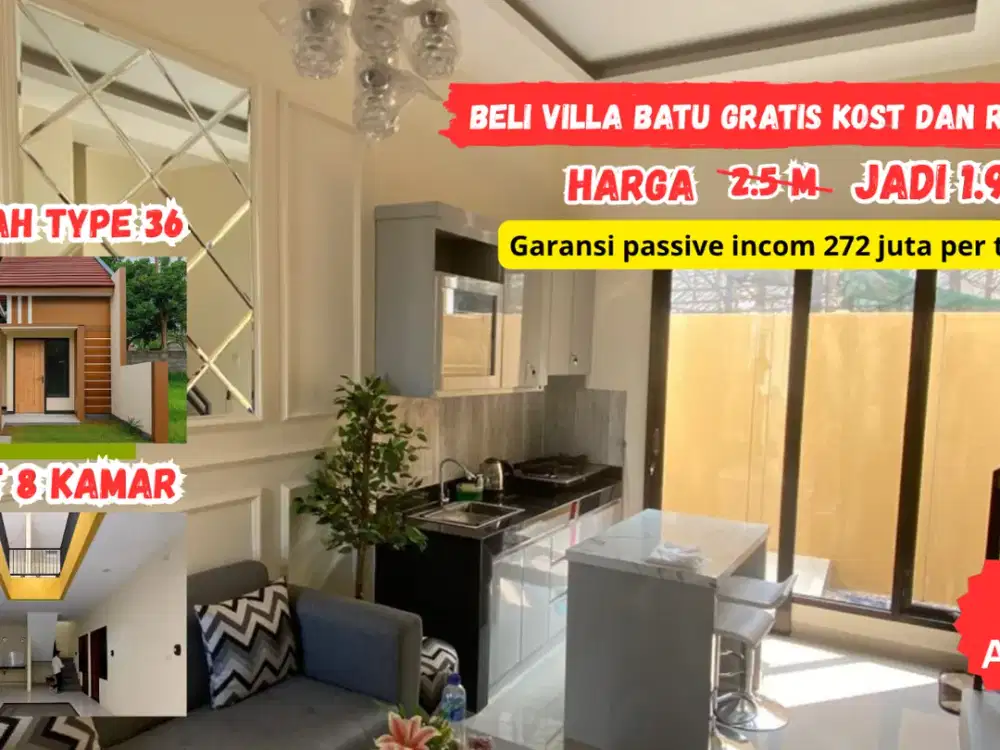 Beli villa di Batu gratis rumah dan kost di Malang