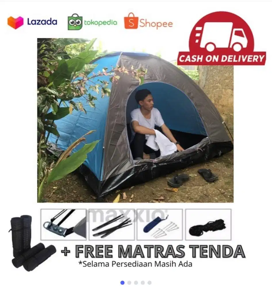FS TENDA MAXXIO MURAH BERKUALITAS KAPASITAS 4 ORANG  200cm x 200cm