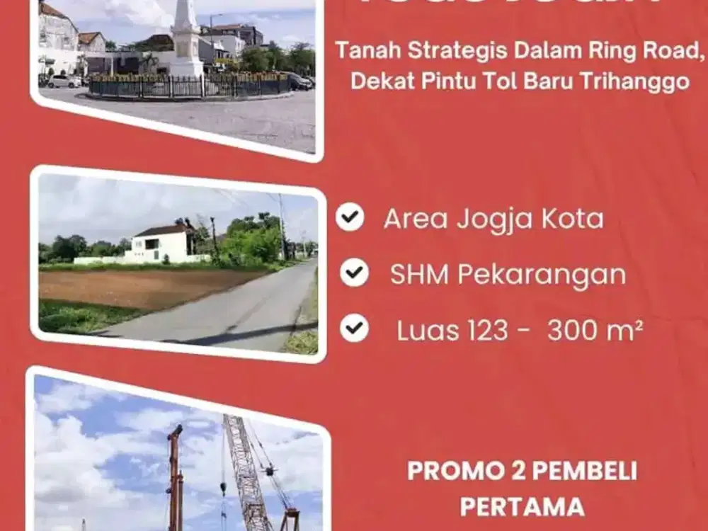 Tanah Area Jogja Kota Dekat Kampus UGM, Nyaman Huni dan Asri