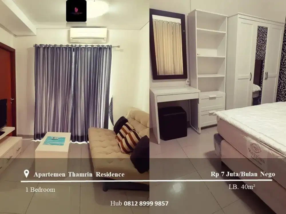 Disewakan Apartement Thamrin Residence High Floor 1BR Full Furnished