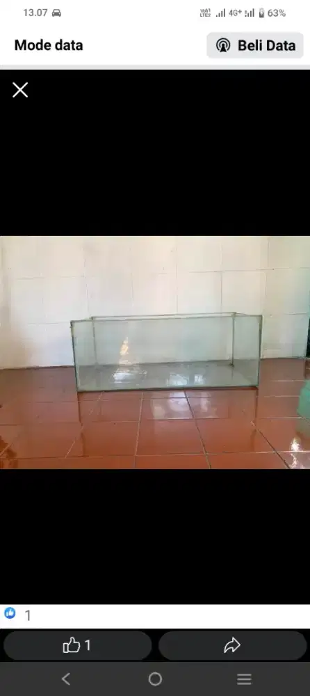 Jual akuarium ukuran 100×50