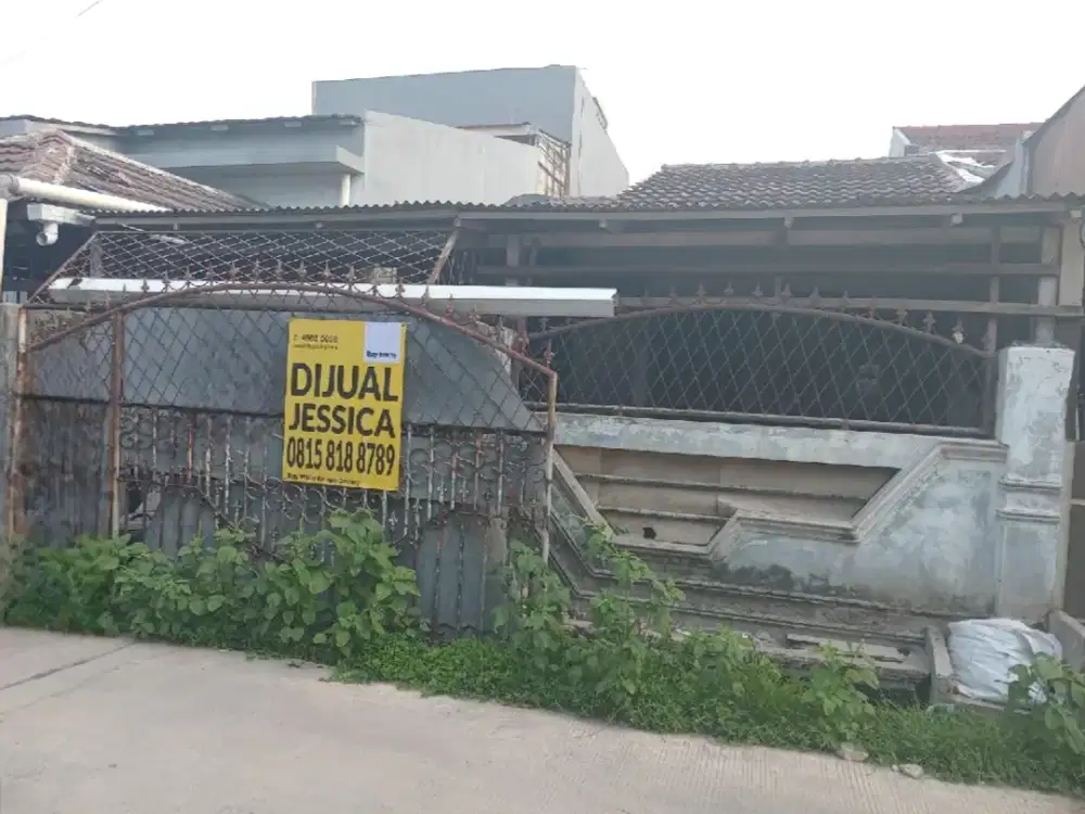 Rumah Tua Hitung Tanah Dijual Berkasi Jl Apel, Harapan Indah, Luas 94,5