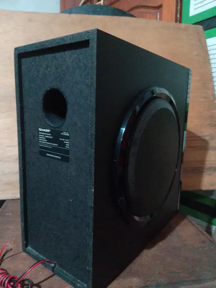 Like new Sharp Subwoofer 6.5 in, 8 ohm, 120 W, full ori, utuh mulus