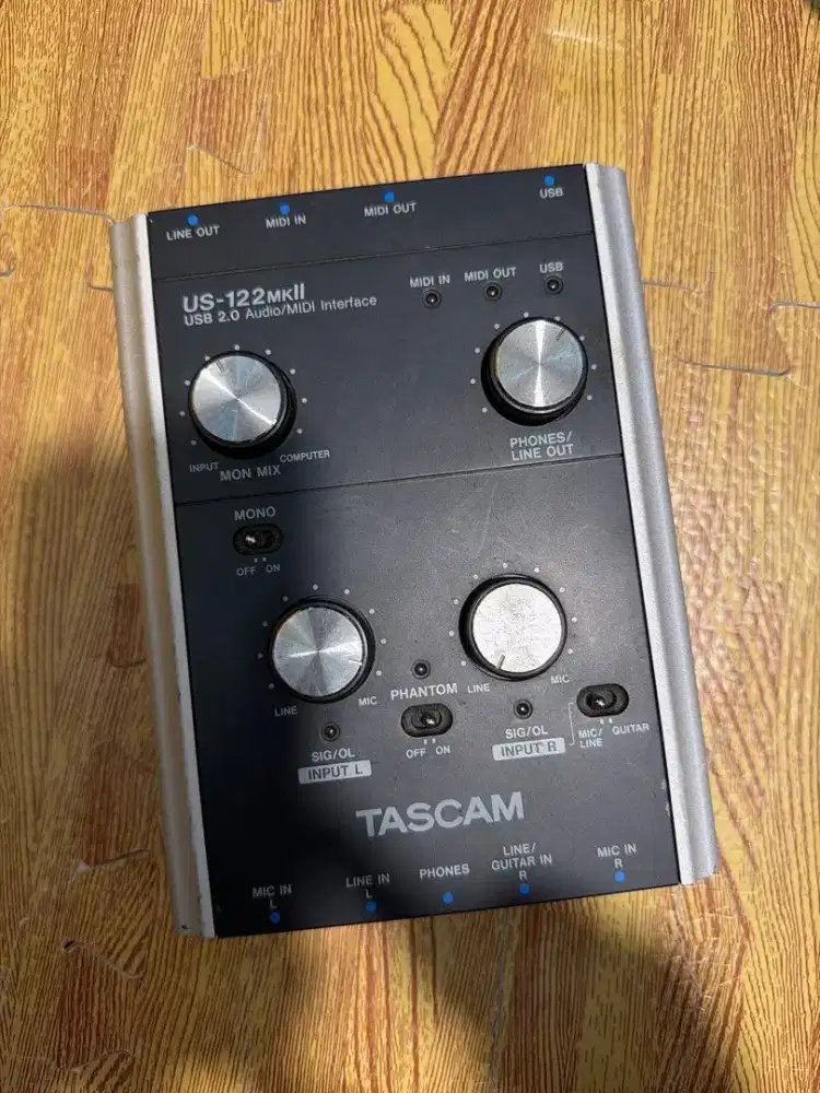 Tascam US-122MKII USB Audio/MIDI Interface recprd