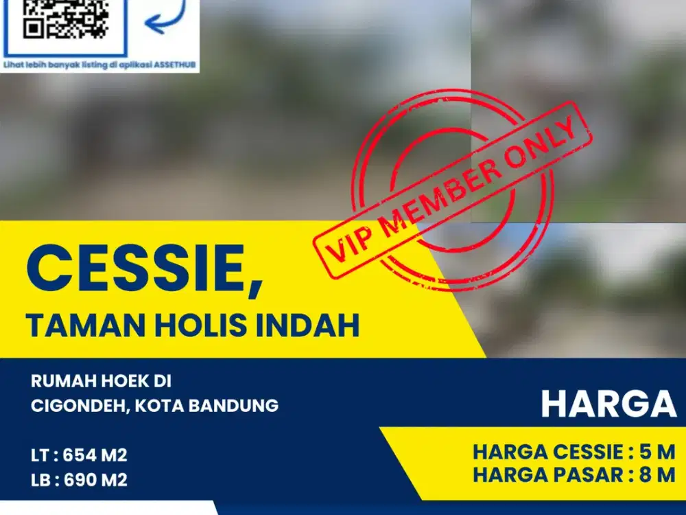Peluang Investasi Menarik Skema Cessie Rumah Hoek di Taman Holis Indah, Bandung, Jawa barat