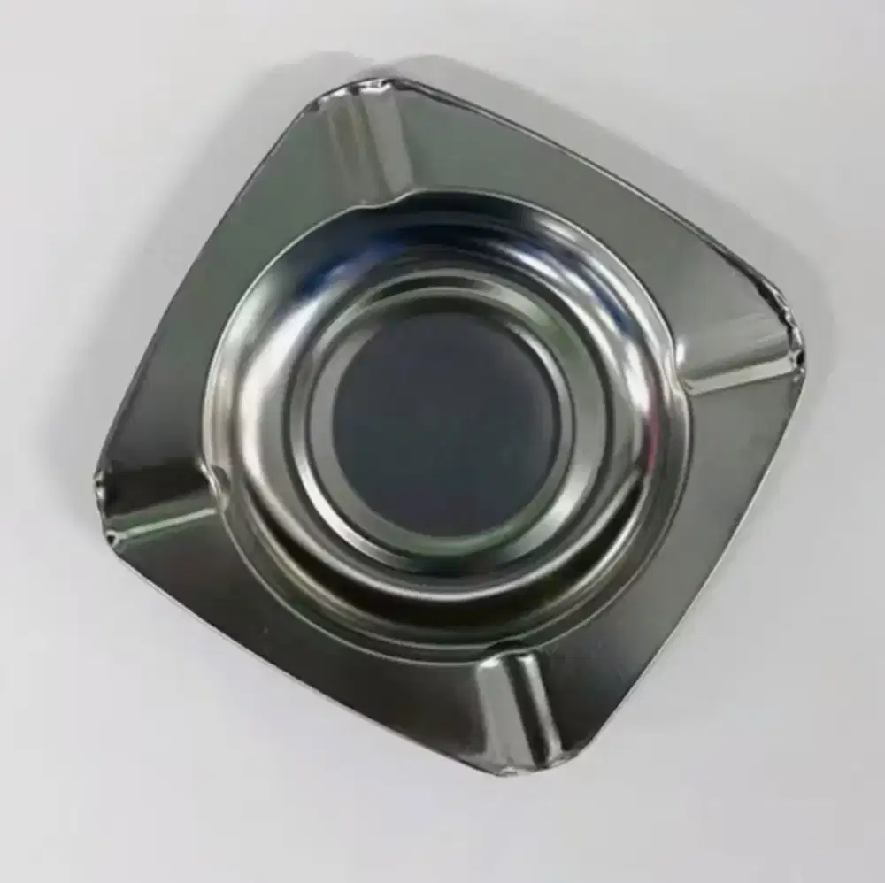 Asbak Rokok Stainless Model Petak 1 Lusin