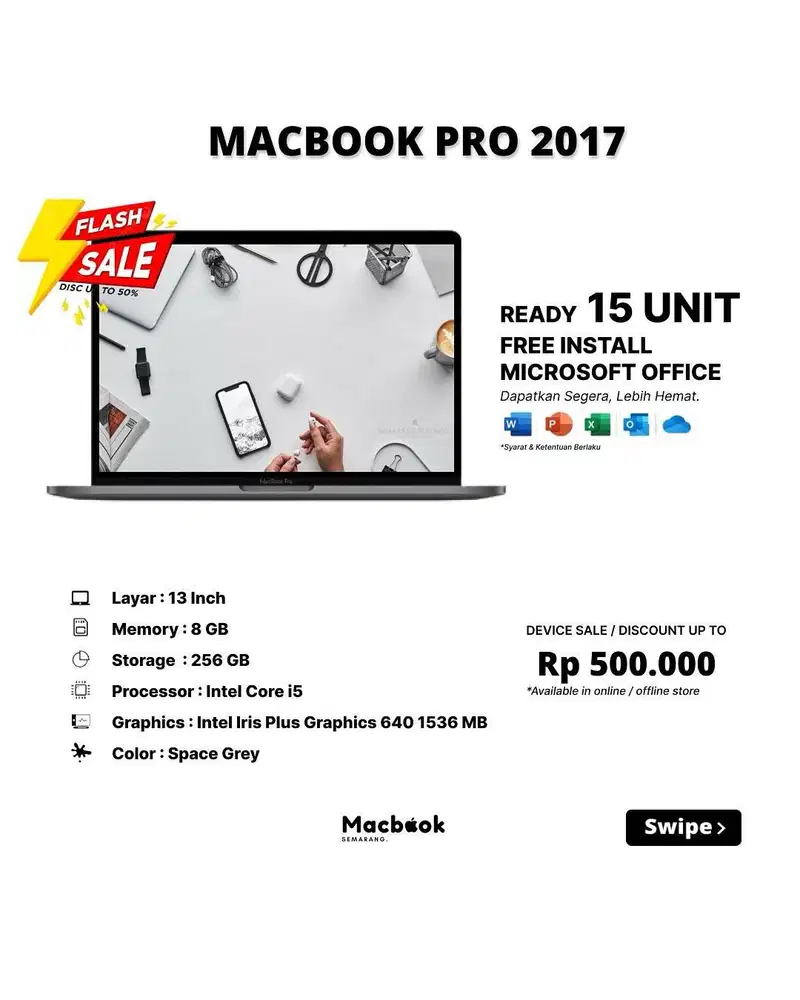 Macbook Pro 2017 RAM 8/256GB i5