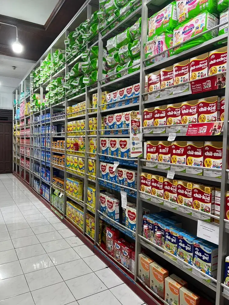 Rak swalayan alumunium kaca