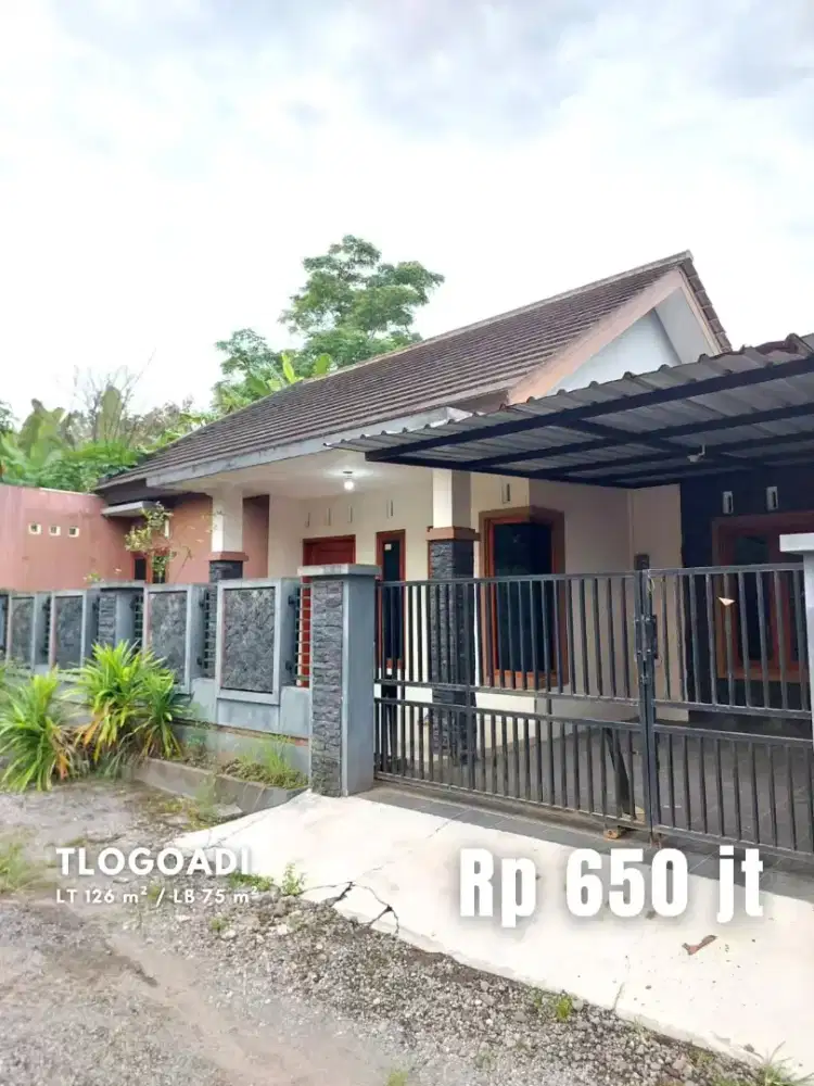 Dijual Rumah 3 Kamar di Tlogoadi dekat Jalan Purbaya
