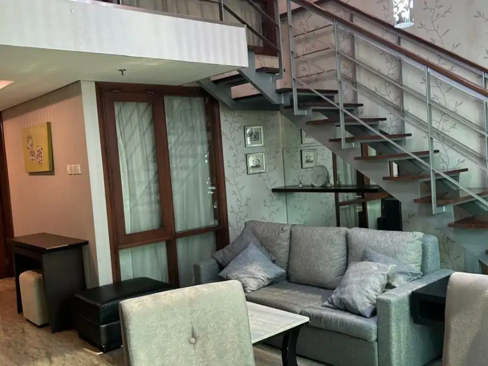FOR RENT Apartment Bellagio Mansion Mega Kuningan 2BR Beside Ritz Carlton - Type Loft / Duplex Furnished Close to One Satrio LRT MRT Busway