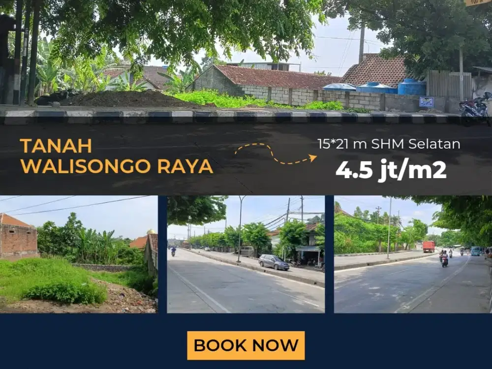 Tanah Komersial di Jalan raya Walisongo Randugarut Tugu Semarang