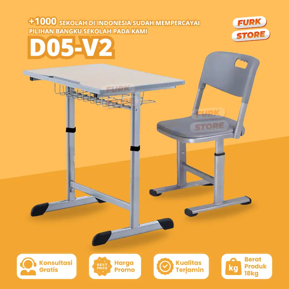 Bangku Sekolah Tipe D05 v2 – meja kursi sekolah siswa | meja dan kursi