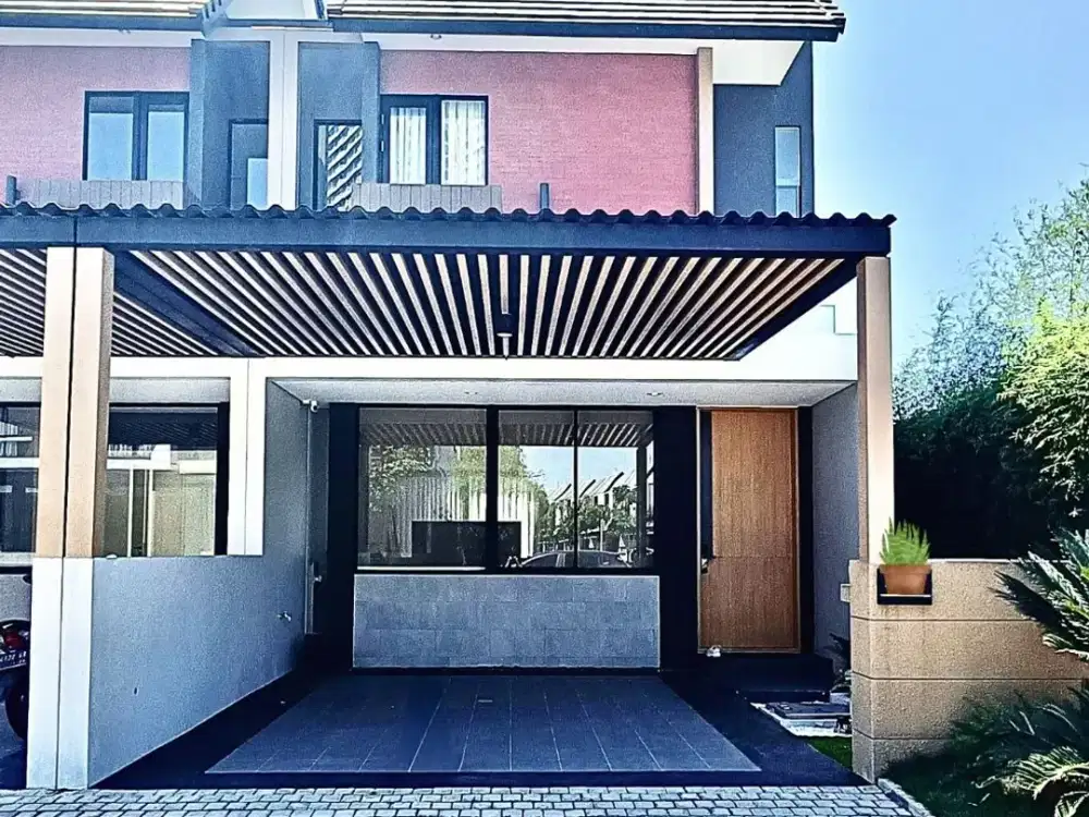UAL RUMAH BARU FURNIS LENGKAP COMPACT 2 LANTAI MINIMALIS KONSEP JEPANG AKENO THE GRAND KENJERAN SURABAYA
