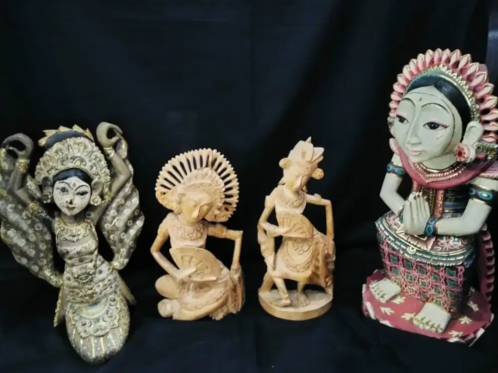 Jual Borongan Patung Kayu Bali Bahan Kayu Cendana Ori Lawas