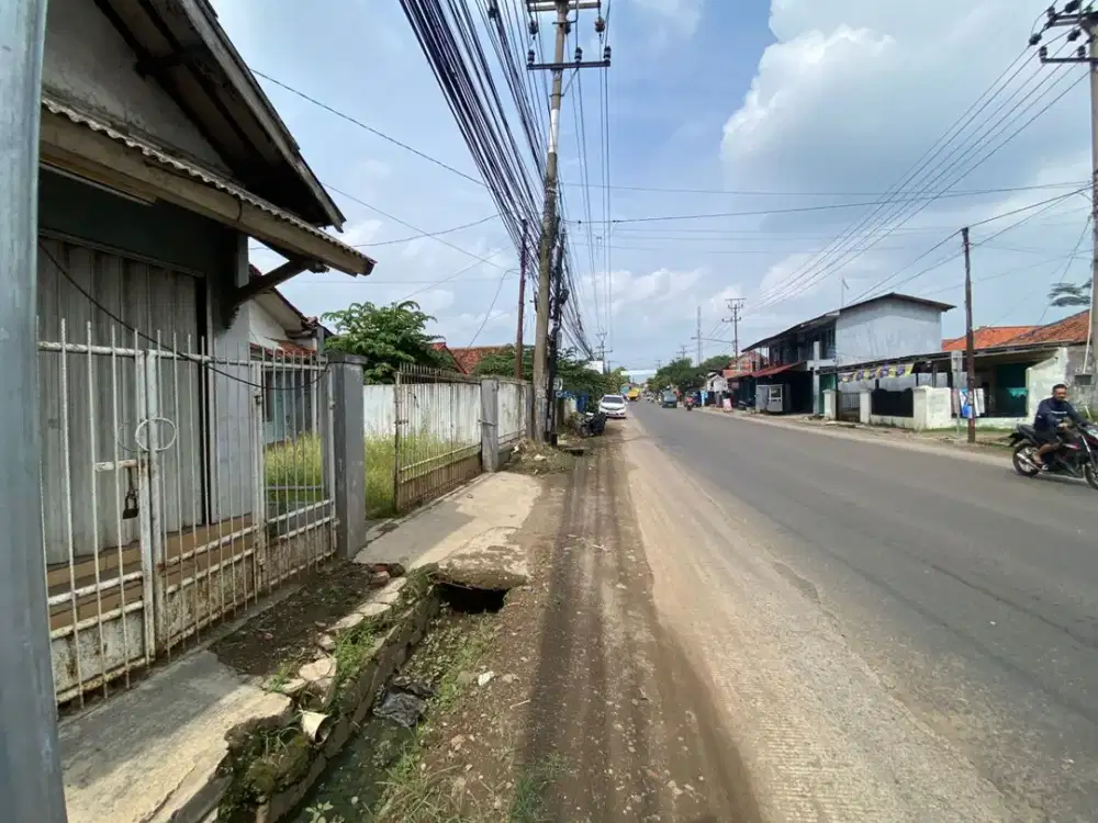 Tanah + Bangunan Pinggir Jalan Raya Sadang Campaka Dijual Murah