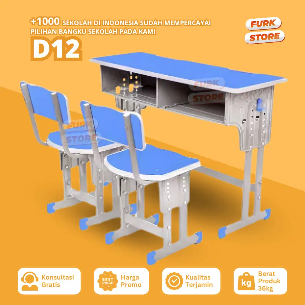 Meja Sekolah Tipe D12 – kursi siswa | meja belajar siswa | meja kursi
