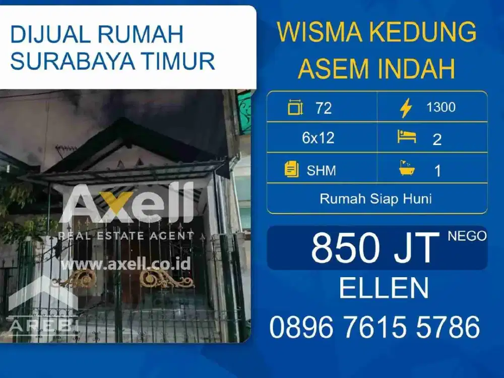 Rumah Wisma Kedung Asem Indah Dijual