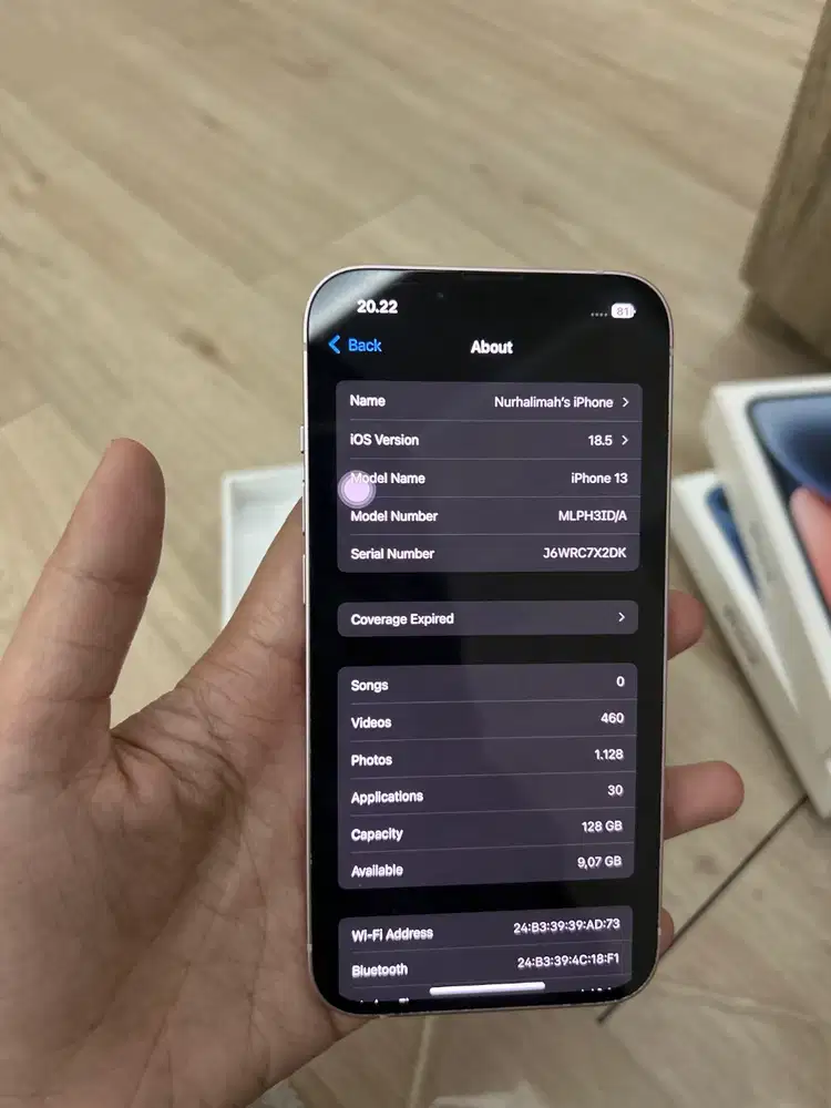 Ip 13 128GB ibox,mulus 98% pemakain cewe