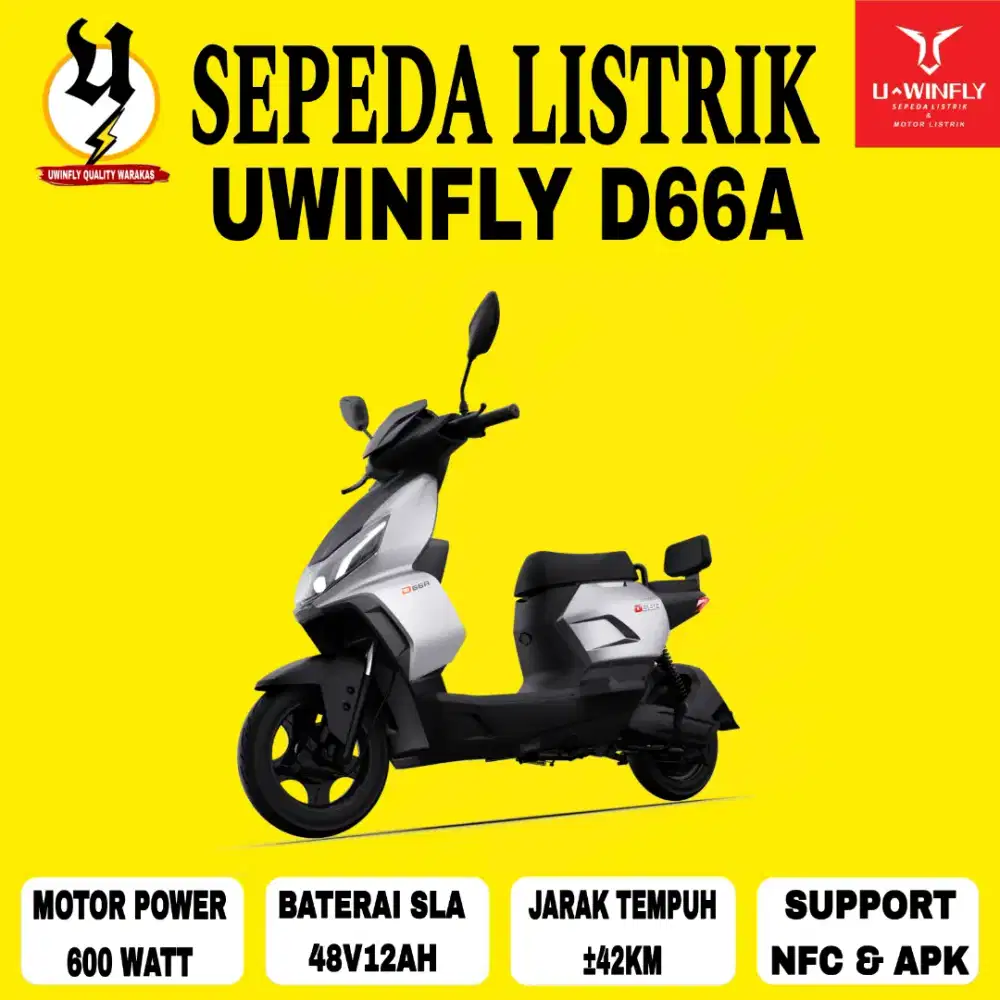 Sepeda Listrik Uwinfly D66a Silver