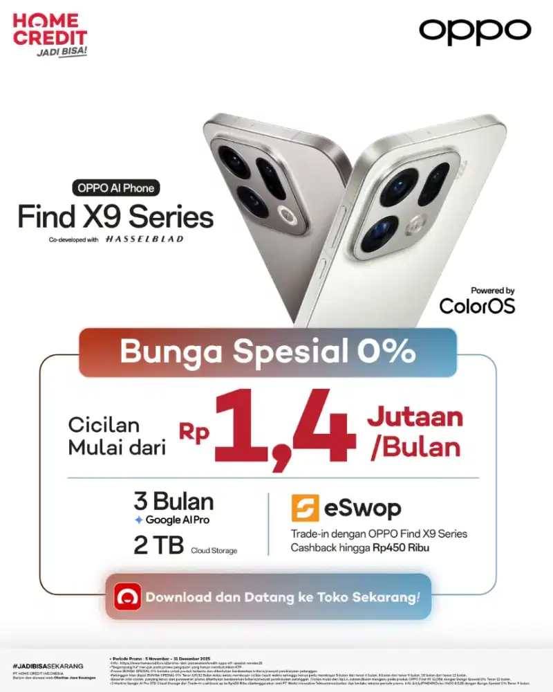 OPPO FIND X9 TERBARU CICILAN CUKUP KTP AJA PROSES CUMAN 3 MENIT AJA