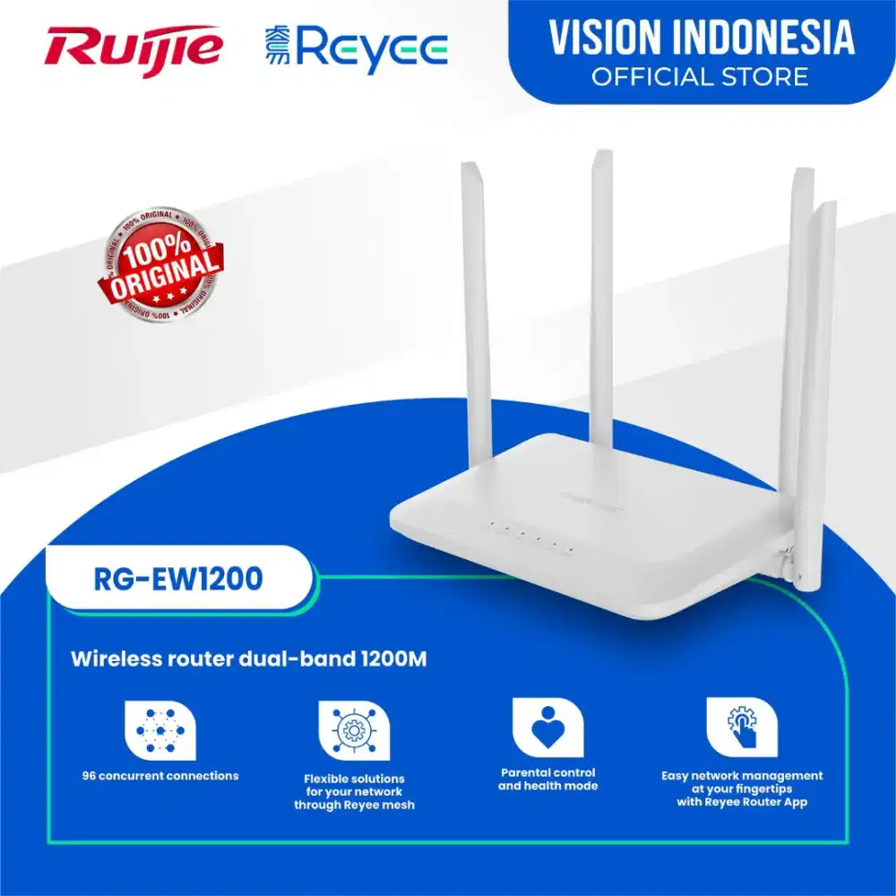 Router Ruijie Reyee EW-1200 Wireless Router 1200M Dual Band