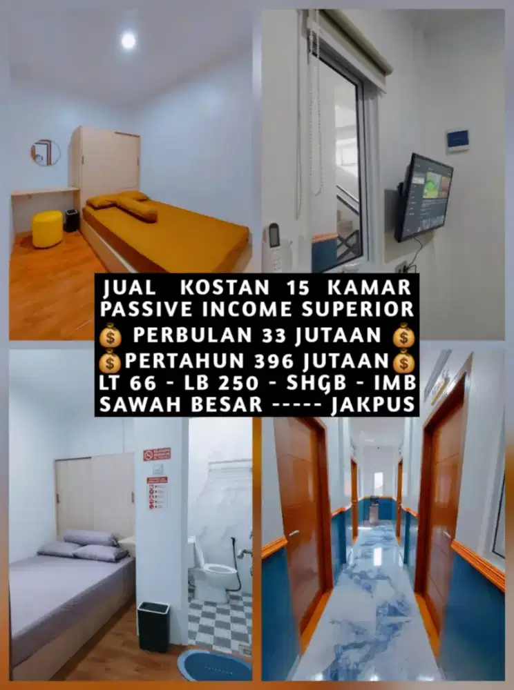 JUAL KOS KOST KOSAN KOSTAN GUNUNG SAHARI SAWAH BESAR JAKARTA PUSAT