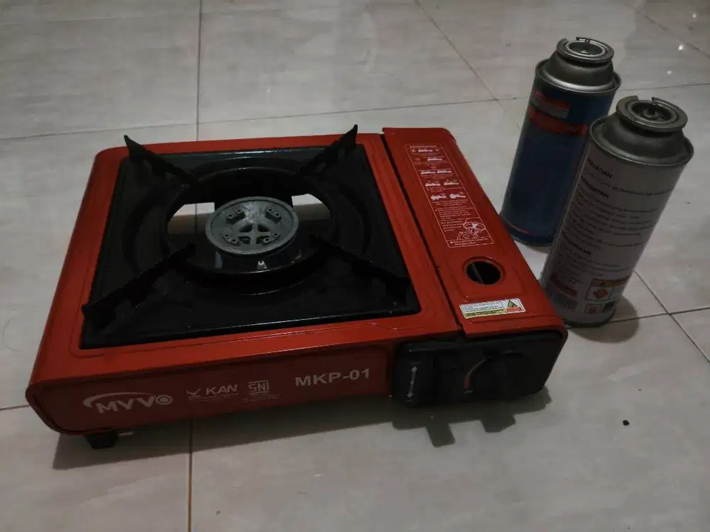 Kompor Gas Portable MYVO Bekas (Gratis dua gas portable isi banyak)