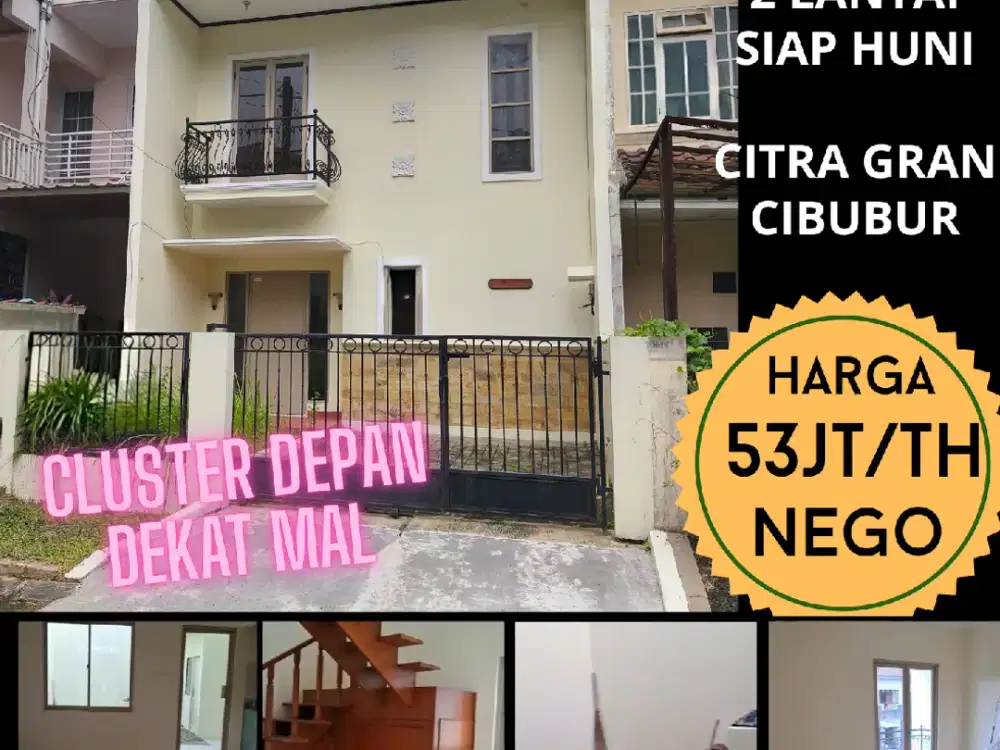 DISEWAKAN MURAH, RUMAH SIAP HUNI DI CITRA GRAN CIBUBUR