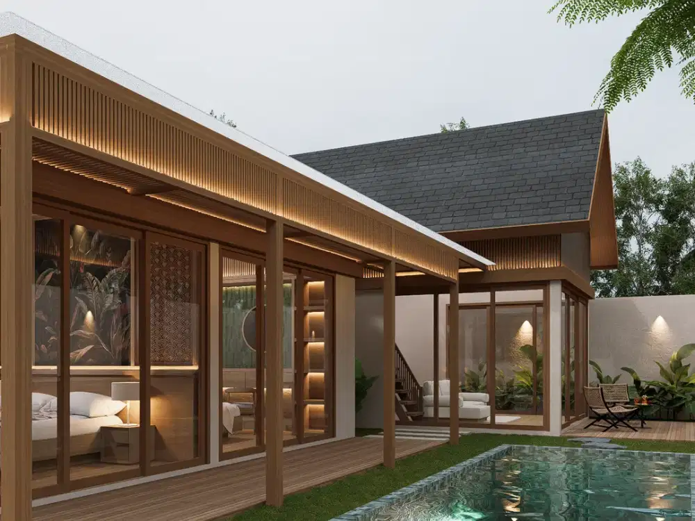 Area Jakal km 16, Villa 3 Kamar Private Pool di Lingkungan Resto