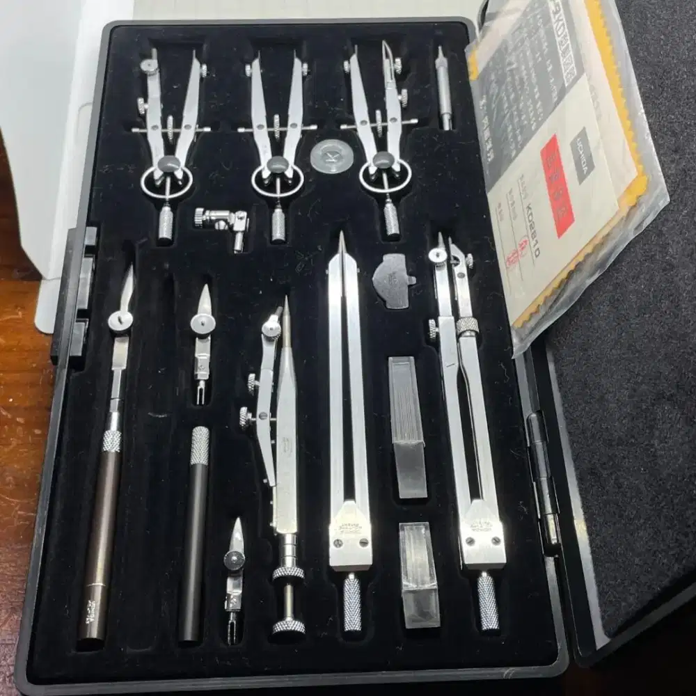 Uchida Drafting Compass Jangka Set Japan Teknik Tools Alat Original