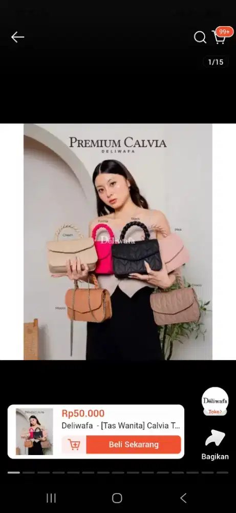 Tas selempang hitam kulit sintetis