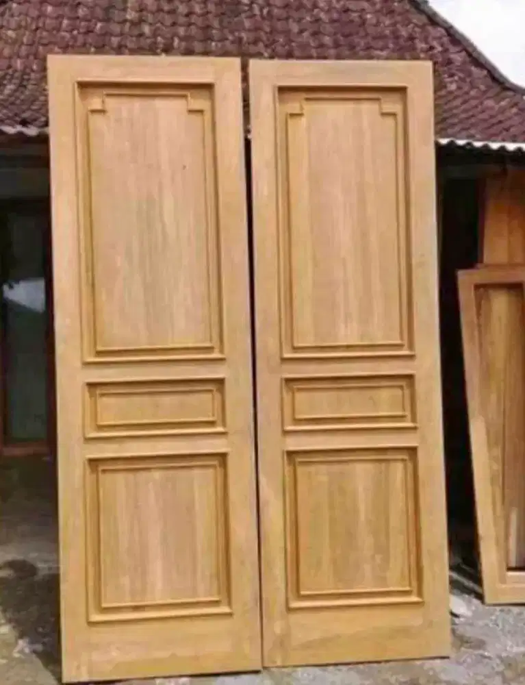 Pintu kusen jati kebon,jati alas