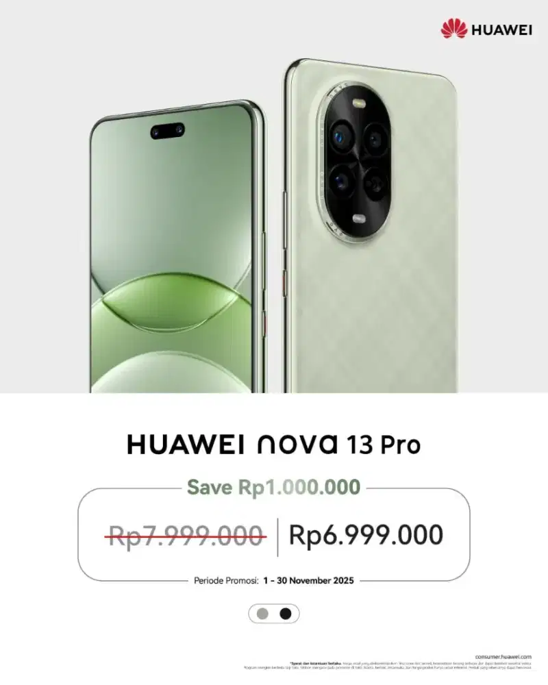 Huawei Nova 13 pro cashback 1 juta