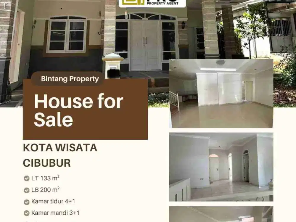Dijual rumah di KOTA WISATA cibubur