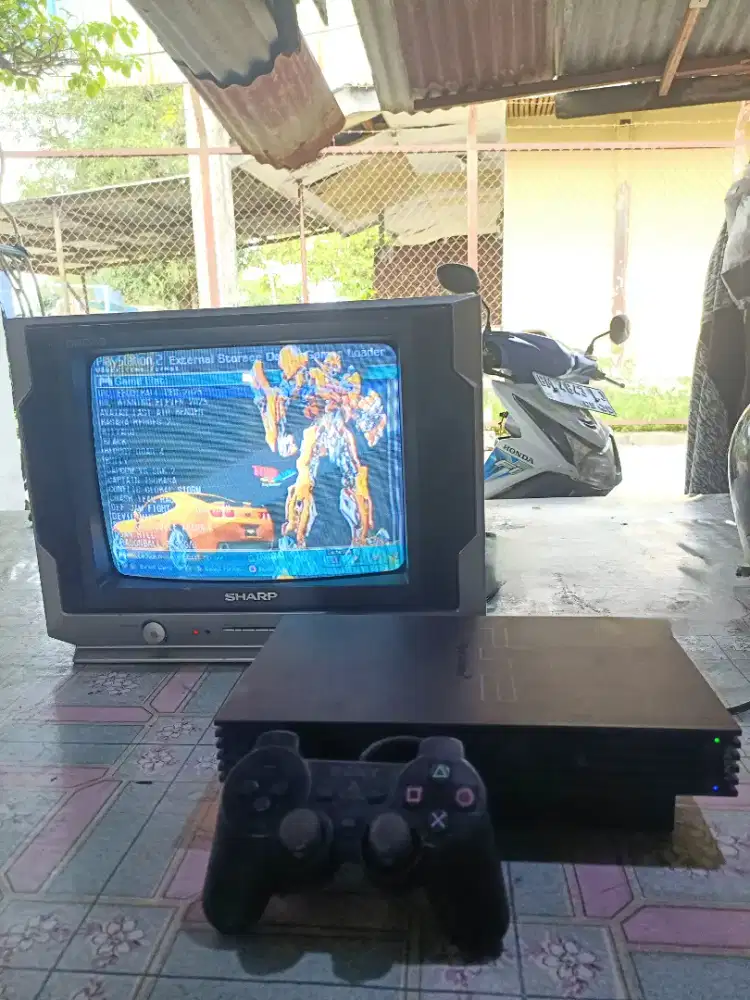 Ps2 fat matrix + tv tabung Sharp 14 (bekas)