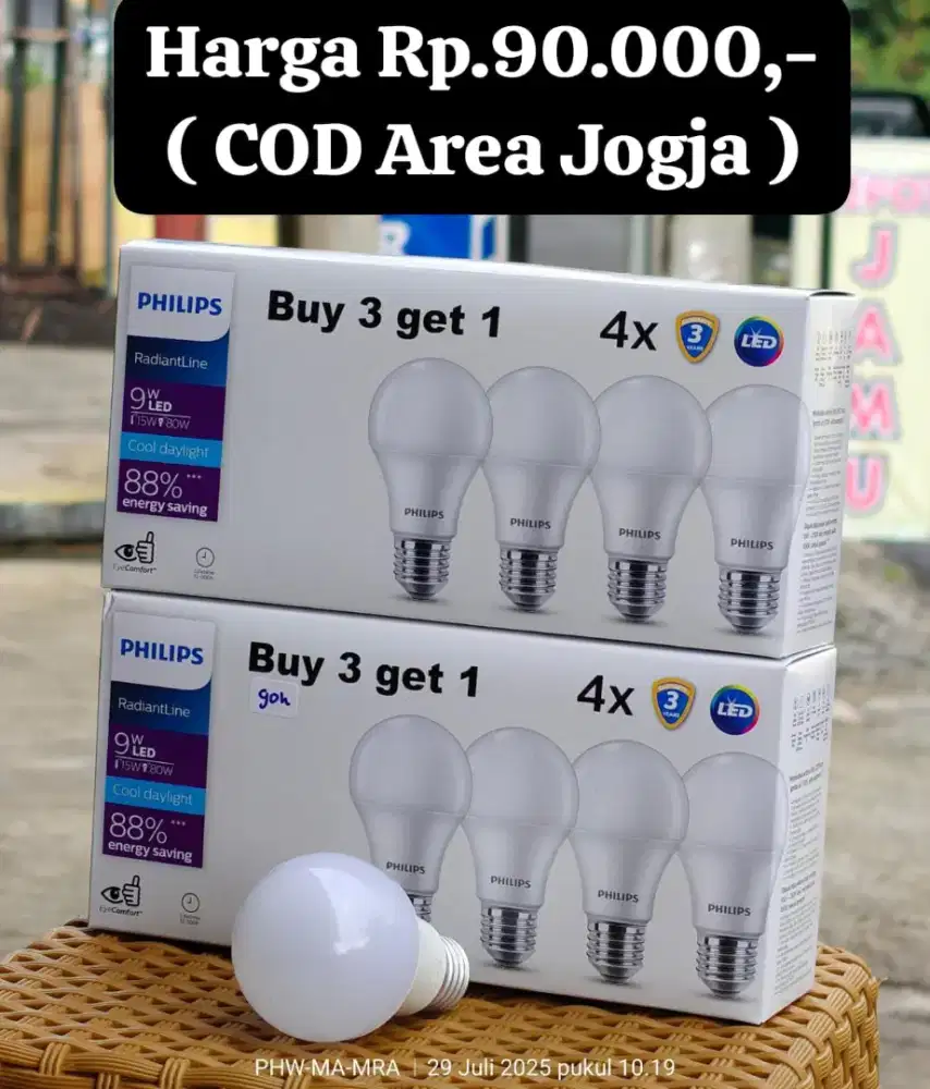 Lampu LED Philips 9watt ( BISA COD )