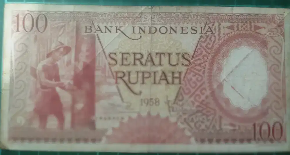 Uang Kuno 100 Rupiah  1958