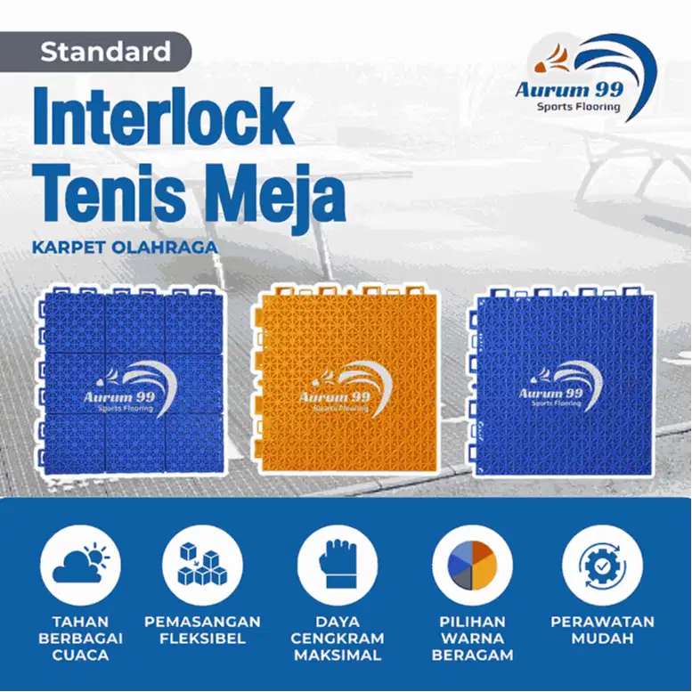 Interlock Tennis Meja - Lapangan Tenis Meja | Lapangan Tenis Meja