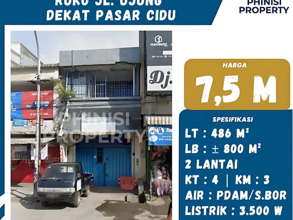 DIJUAL RUKO JALAN UJUNG DEKAT DARI PASAR CIDU COCOK BUAT USAHA DI AREA RAMAI