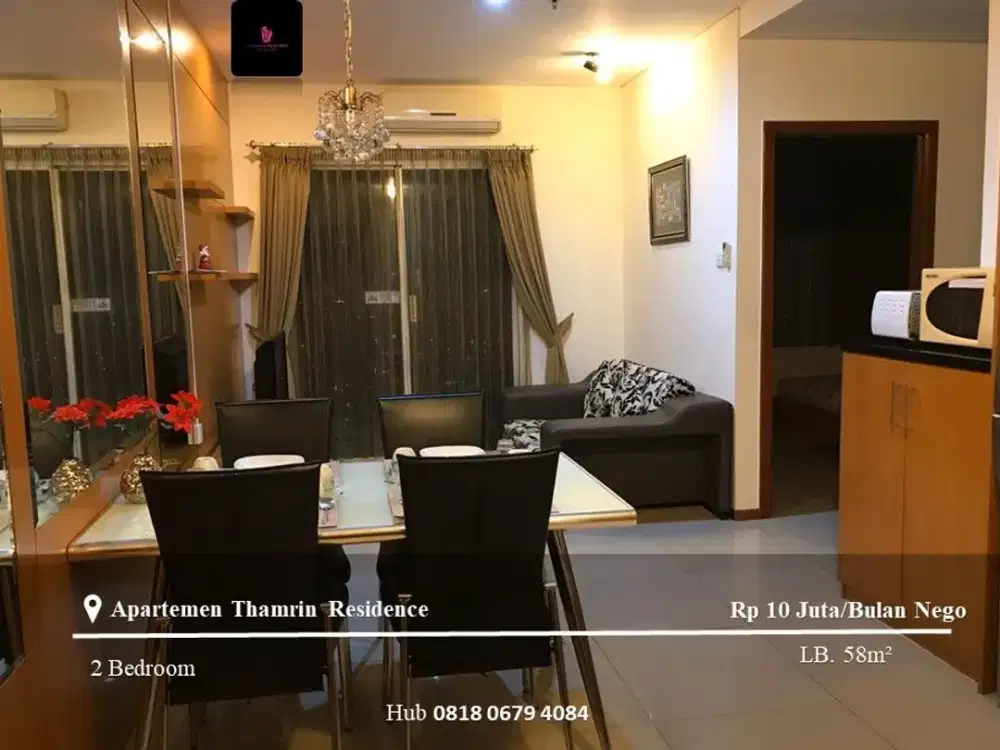 Disewakan Apartement Thamrin Residence High Floor 2BR Fully Furnished