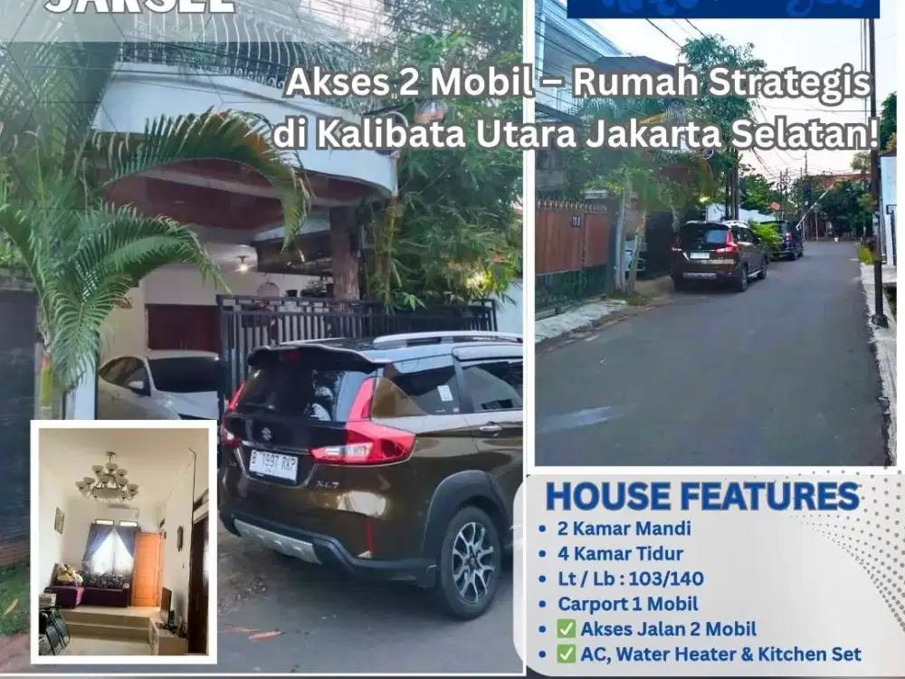 Akses 2 Mobil – Rumah Strategis di Kalibata Utara Jakarta Selatan! RF03