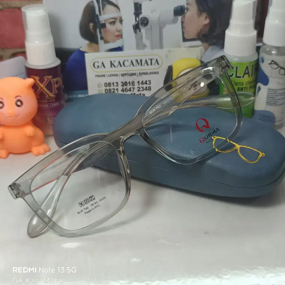 Frame Kacamata Kotak Bahan Lentur