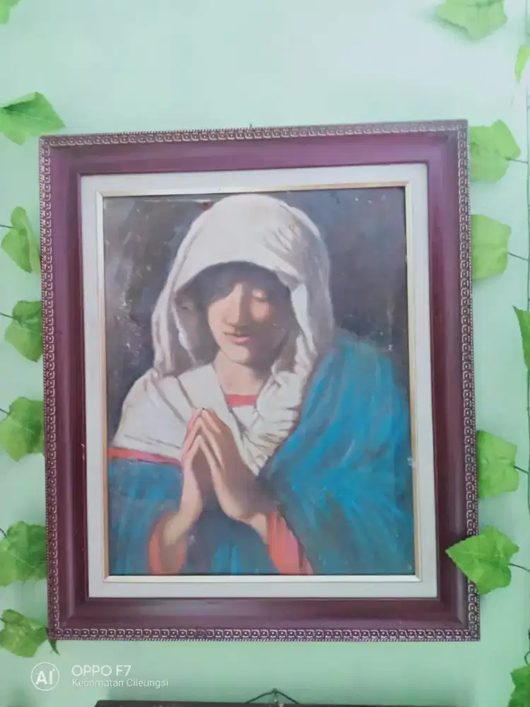 Lukisan kanvas prayer Maria imaculata