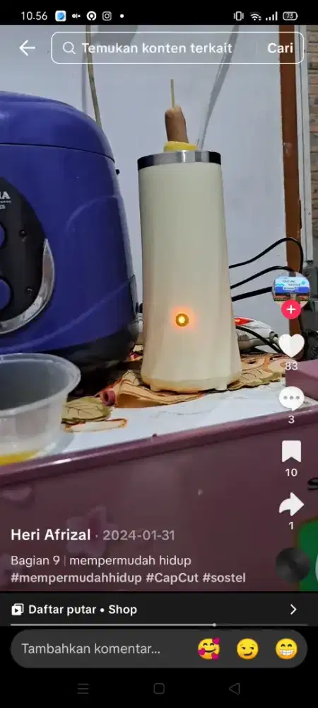 Cetakan sosis telor memasak praktis