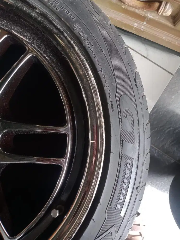 Velg rpf1 face 2 black chrome r16 + gtx champiro