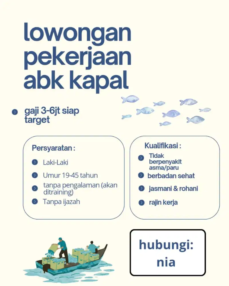 Loker ABK kapal (Argomulyo selatiga,)
