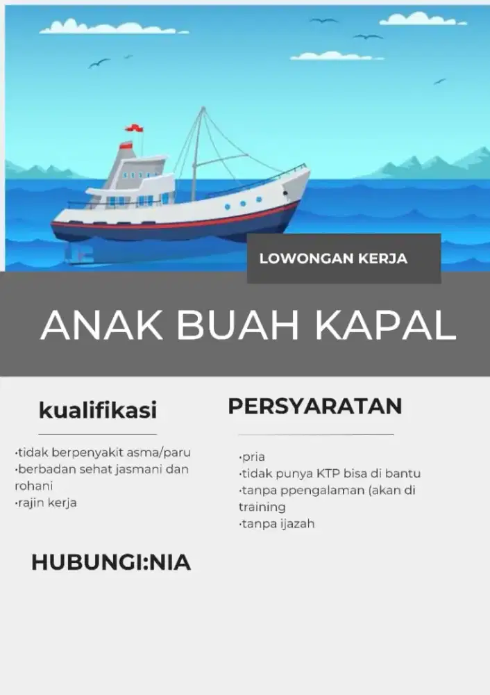 Loker ABK kapal (Brebes)